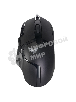 Мышь проводная Crown CMGM-901 черный, 4800 dpi, USB, кнопки - 8