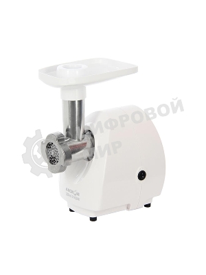 Мясорубка электрическая Аксион М25.01 белый, 1500 Вт, 1.7 кг/мин, защита от перегрузки, насадки - 3