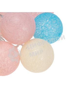 Тайские фонарики Neon-night Перламутр 5м, 25 LED, прозрачный ПВХ, цвет свечения теплый белый, питание USB