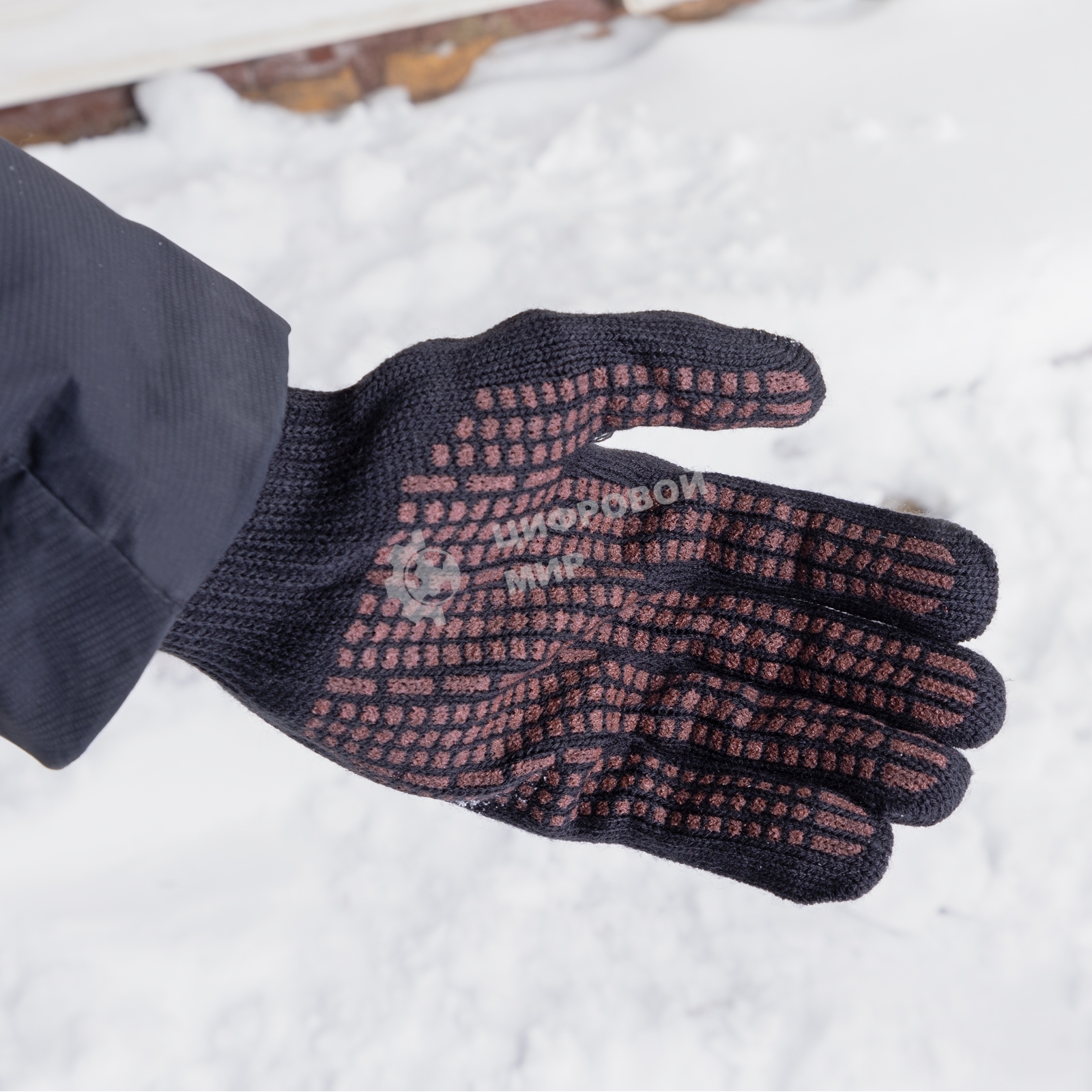 Перчатки трикотажные Сибртех, акрил, ПВХ гель 