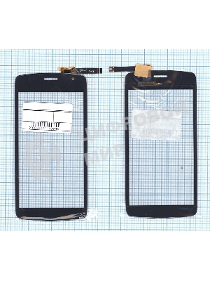 Сенсорное стекло (тачскрин) для DNS S4701, черное
