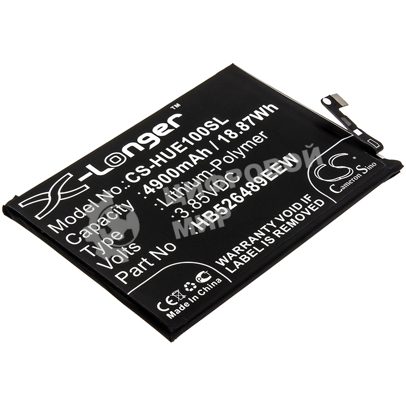 Аккумулятор CameronSino CS-HUE100SL HB526489EEW для Huawei Honor Play 9A,3.85V, 4900mAh, 18.87Wh