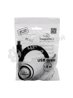 Кабель Gembird USB 2.0 PRO для соед. 1.8м AM/BM позол. контакты, пакет