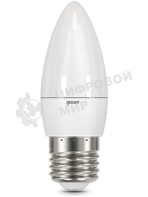 Лампа светодиодная Gauss 103102310 9.5Вт цок.: E27 свеча 220B 6500K св. свеч. бел. хол. (упак.: 10 шт)