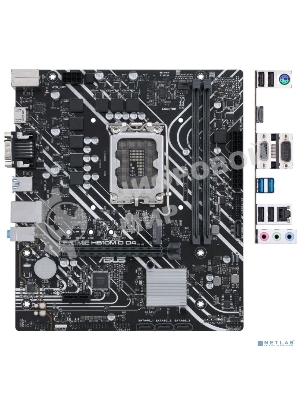 Материнская плата ASUS PRIME H610M-D D4, LGA 1700, Intel H610, 2xDDR4, 4xSATA, 1xM.2, 1xPCIe 4.0 x16, 1xPCI, 1xHDMI, 1xVGA, 1x 1Gb LAN, 2xUSB-A 2.0, 2xUSB-A 3.2 Gen 1, 3x3.5 мм, 7.1, mATX