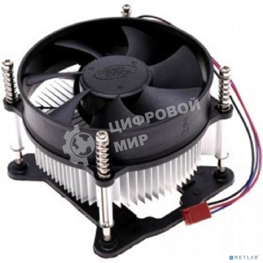 Кулер для процессора DEEPCOOL CK-11508 V2 черный, 92 мм, алюминий, 2200 об/мин, 25 дБ, 3 pin, 65 Вт, 70 мм