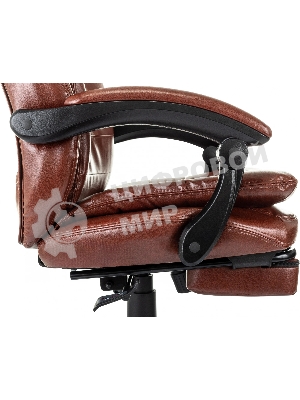 Кресло Бюрократ T-9950MSG-F/BROWN-PU коричневый, экокожа