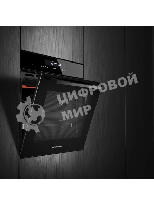 Встраиваемый духовой шкаф Kuppersberg HT 613 Black, High-Tech, объем 72 л, 12 режимов работы, быстрый нагрев, телескопические направляющие, доводчик двери, таймер, термощуп, 3 стекла в дверце, сенсорное управление, блокировка от детей, энергоэффективность А+, черный