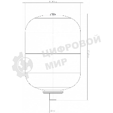 Бак расширительный В 6, металлический фланец