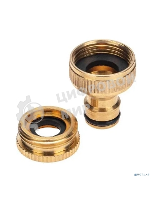 Адаптер латунный 1/2дюйм-3/4дюйм внутренняя резьба с переходником ЧЕТЫРЕ СЕЗОНА 62-0273