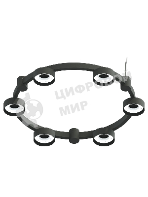 Корпус светильника C9232/6 SBK черный песок D550*70.5mm GX53/6