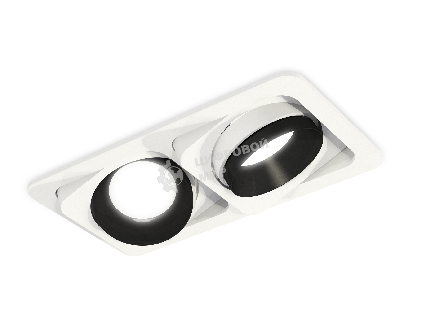 Комплект встраиваемого поворотного светильника Ambrella light XC7663021 SWH/PBK белый песок/черный полированный MR16 GU5.3 (C7663, N7031)