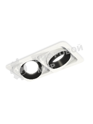 Комплект встраиваемого поворотного светильника Ambrella light XC7663021 SWH/PBK белый песок/черный полированный MR16 GU5.3 (C7663, N7031)