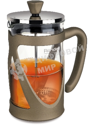 Френч-пресс Rondell Impressia Bronze RDS-1234, 0.6л, бронзовый