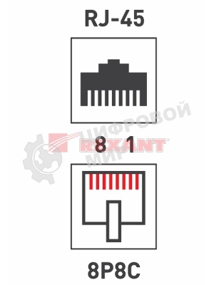 Разъем Rexant RJ-45(8P8C) под витую пару, UTP, CAT 6, с вставкой (50шт)
