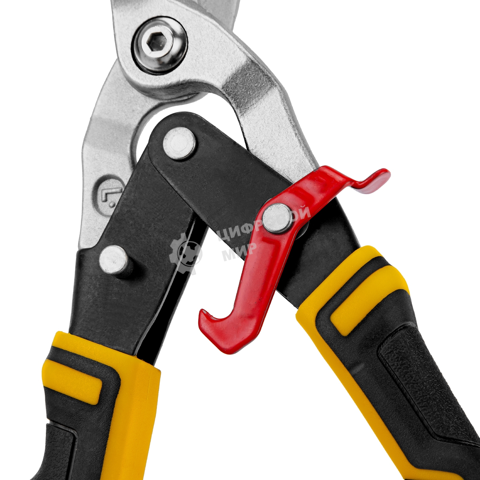 Ножницы по металлу Denzel 270 мм, прямой и левый рез,сталь-СrMo, трехкомп.рук-ки