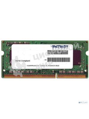 Оперативная память Patriot Signature, DDR4, 4GB (1x4 GB), 2400 MHz, CL17, SO-DIMM