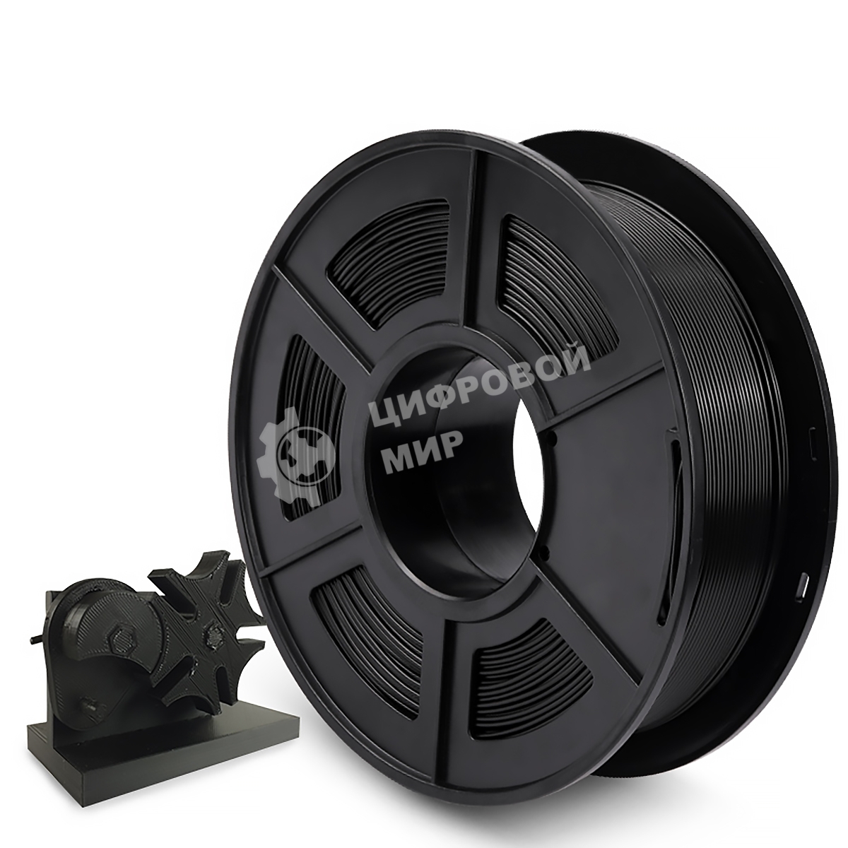 Филамент NVPrint PLA+ черный для 3D печати диаметр 1.75мм длина 330 метров масса 1 кг