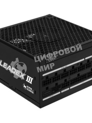 Блок питания Super Flower Power Supply Leadex III Gold, 1000 Ватт, 1000W, ATX 3.1, 140мм, 8xSATA, 4xPCI-E(6+2), 1x12VHPWR(12+4), APFC, 80+ Gold, Full Modular