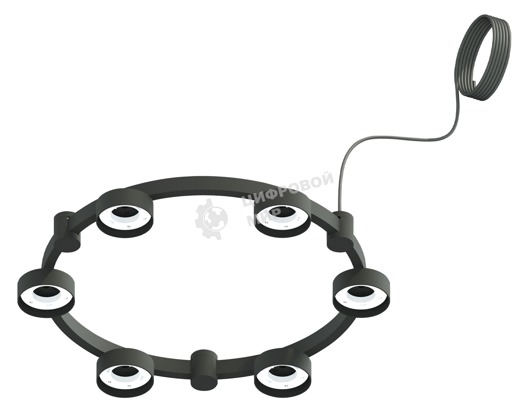 Корпус светильника C9232/6 SBK черный песок D550*70.5mm GX53/6