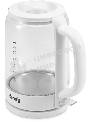 Чайник электрический Domfy DSW-EK304 1.7л. 2200Вт белый (корпус: стекло)