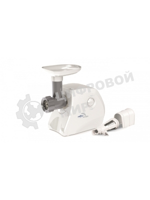 Мясорубка электрическая Ротор Альфа ЭМШ 35/250-2 белый, 1500 Вт, 0.6 кг/мин, защита от перегрузки, насадки - 4