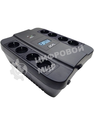 Источник бесперебойного питания Powercom SPIDER, Интерактивная, 900 ВА/540 Вт, Tower, Schuko, LCD, Serial+USB, USB