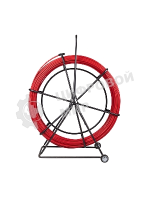 Протяжка кабельная Rexant (УЗК в тележке), стеклопруток d=11,0 мм, 50 м красная