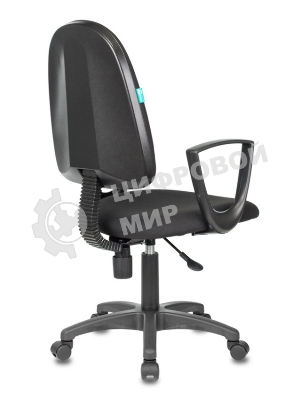 Кресло Бюрократ CH-1300N/3C11 черный, экокожа, 120 кг, механизм качания