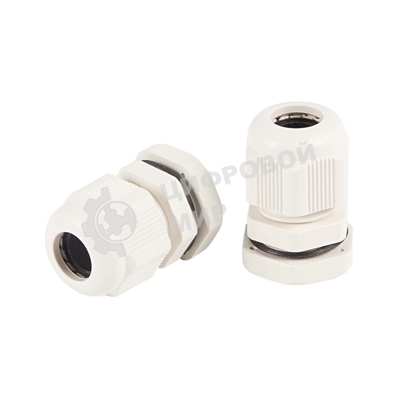 Кабельный ввод Rexant PG-13,5 (6-12мм) серый, комплект (2 шт/уп)