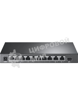 Коммутатор TP-Link 8-port 10/100Mbps Unmanaged PoE switch, 2 Gb RJ45 + 1 Gb SFP uplinks, PoE budget up to 124W