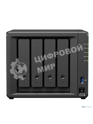 Сетевое хранилище Synology DiskStation DS925+ черный (AMD Ryzen V1500B/4Gb/4 pcs (3.5