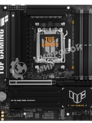 Материнская плата Asus TUF GAMING B850M-PLUS WIFI7 W, AM5, AMD B850, 4xDDR5, 4xSATA, 3xM.2, 1xPCIe 5.0 x16, 1xPCIe 3.0 x1, 1xDP, 1xHDMI, 1x2.5Gb LAN, Wi-Fi 7, Bluetooth 5.4, 1xUSB-C 20Gbps, 3xUSB-A 10Gbps, 4xUSB-A 5Gbps, 4xUSB-A 2.0, 5x3.5 мм, 7.1, mATX