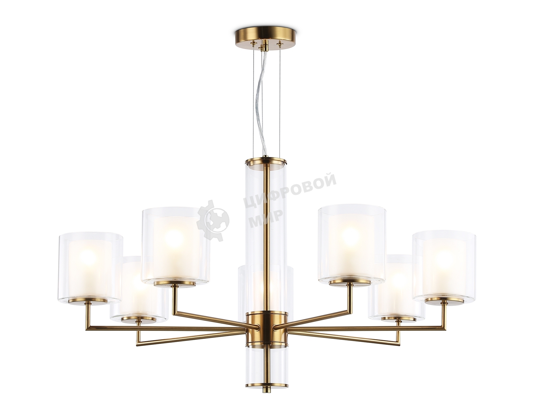 Люстра Ambrella light LH56013/7 BS/FR латунь/белый матовый E14*7 max 40W D790*1260