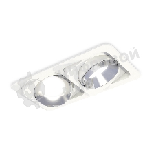 Комплект встраиваемого поворотного светильника Ambrella light XC7663022 SWH/PSL белый песок/серебро полированное MR16 GU5.3 (C7663, N7032)