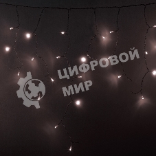Гирлянда Neon-night Айсикл (бахрома) светодиодный, 2,4 х 0,6 м, прозрачный провод, 230 В, диоды теплый белый, 88 LED