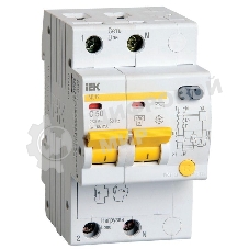 Выключатель автоматический дифференциального тока IEK MAD10-2-050-C-100 АД12 2Р 50А 100мА IEK
