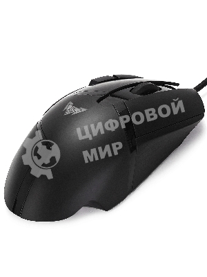Мышь проводная Crown CMGM-901 черный, 4800 dpi, USB, кнопки - 8