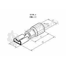 Клемма плоская Rexant изолированная гнездо 9 мм 1.5-2.5 мм² (РПи-м 2.5-(9.0))