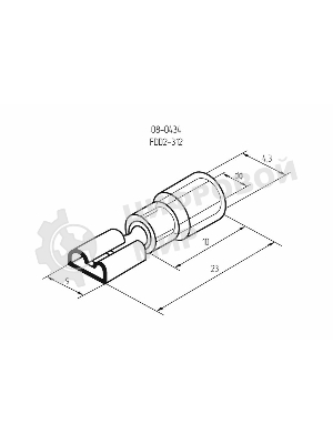 Клемма плоская Rexant изолированная гнездо 9 мм 1.5-2.5 мм² (РПи-м 2.5-(9.0))