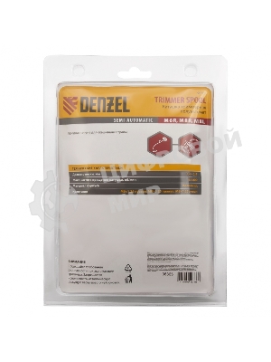 Катушка триммерная полуавтомат шестигранник Denzel HEX х15,6 болт М6 правый М 96365