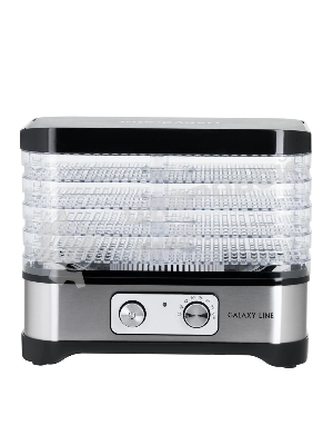 Сушилка для овощей и фруктов Galaxy Line GL 2639, черный с серебристым, с механическим управлением, 500 вт