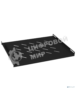 Полка Cabeus, стационарная, 1U, 35х495х400 мм (ВхШхГ), для шкафов глубиной 600мм, с комплектом крепежа, черный