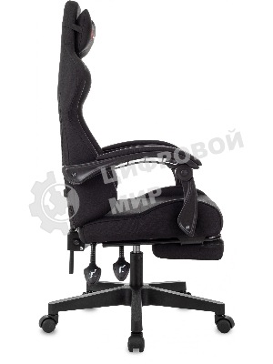 Кресло Zombie Shadow черный, экокожа, 120 кг, механизм качания, подставка для ног