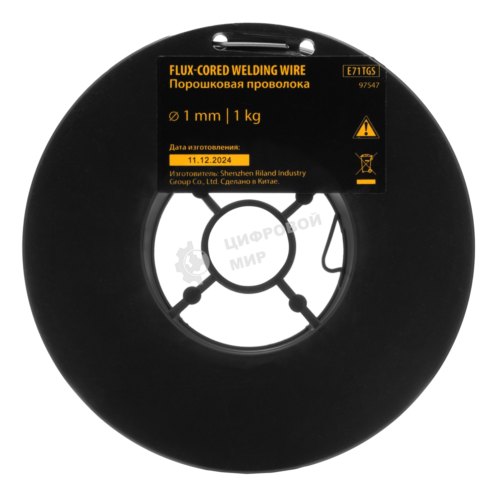 Порошковая проволока Е71TGS, диам. 1 мм, 1 кг, диам. катушки D100 Denzel