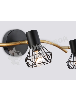Светильник Ambrella light TR8657/3 BK/GD черный/золото E14/3 max 60W 550*100*185