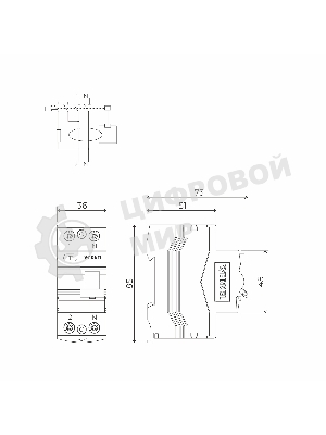 Устройство защитного отключения Werkel 1P+N  40 А  300 mA  AC 6 kA W912P404