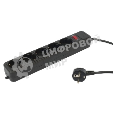 Сетевой фильтр PC Pet AP01006-5-BK 5 м, 5 розеток, черный