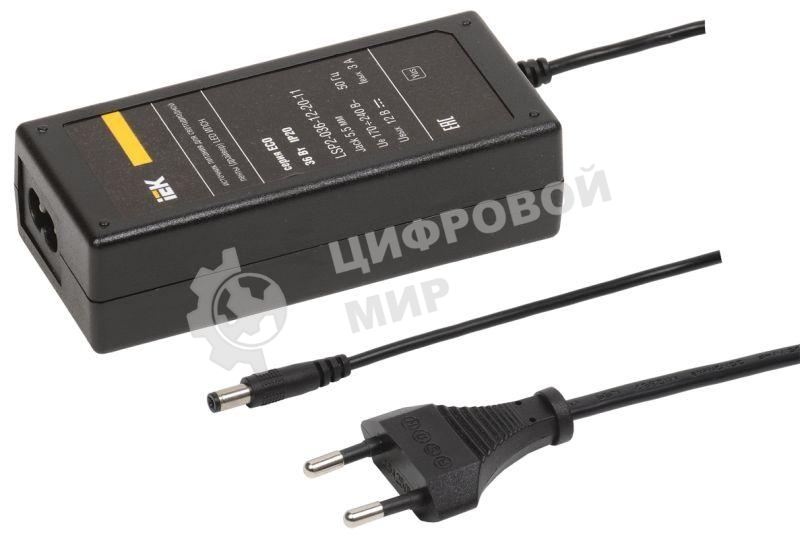 Драйвер LED ИПСН 36Вт 12 В сетевая вилка-блок -JacK 5,5 мм IP20 IEK-eco IEK LSP2-036-12-20-11