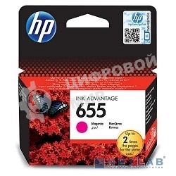 Картридж струйный HP 655 CZ111AE пурпурный для HP DJ IA 3525/4615/4625/5525/6525 (600 стр.)